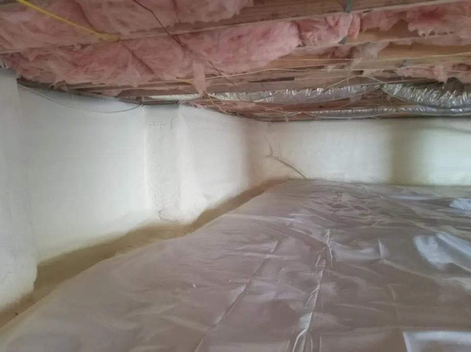 Crawl space encapsulation with closed-cell spray foam for Roof Waterproofing in Locust Grove